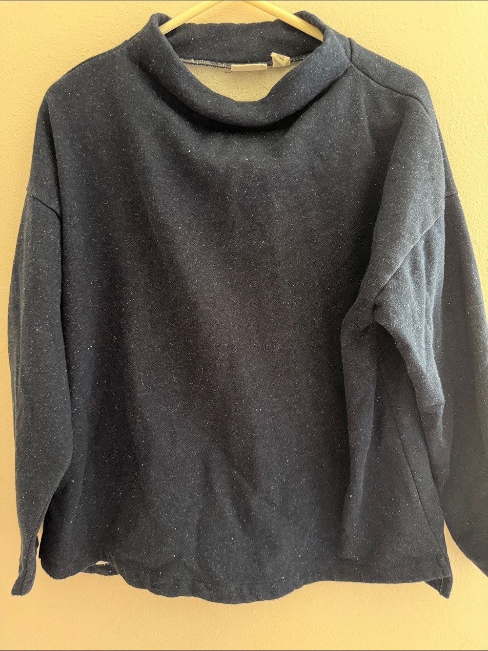 L.L. Bean Women's Dark Navy Funnel/Mock Neck Pullover Sweater